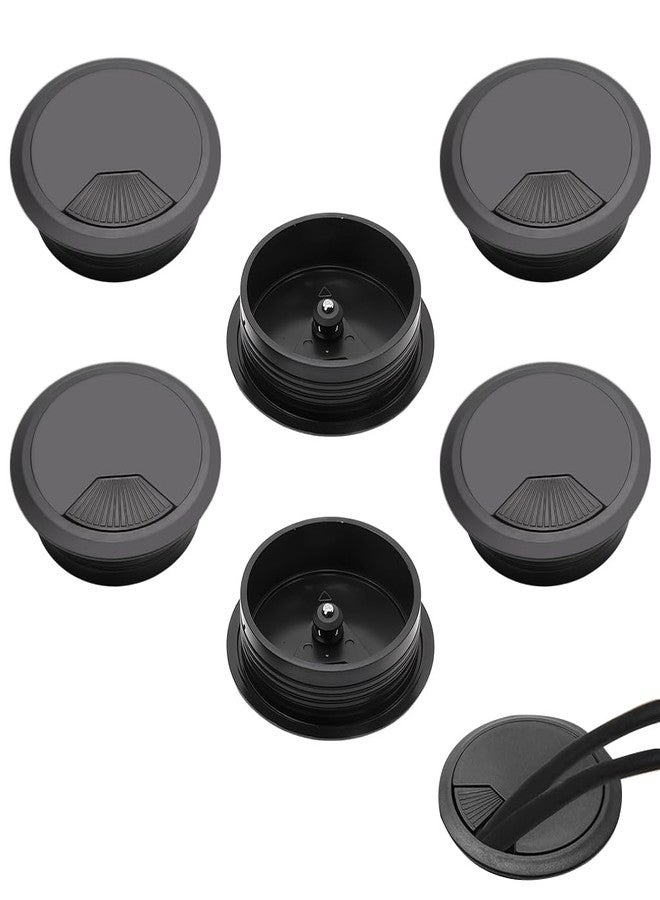 Serplex مجموعة حلقات تثبيت الكابلات المكتبية من سيربلكس®، 6 قطع، حلقات دائرية قابلة للطي بقطر 2 بوصة، منظمات كابلات متعددة، حلقات تثبيت كابلات مكتبية مزخرفة لأسلاك الطاقة. - Image 1